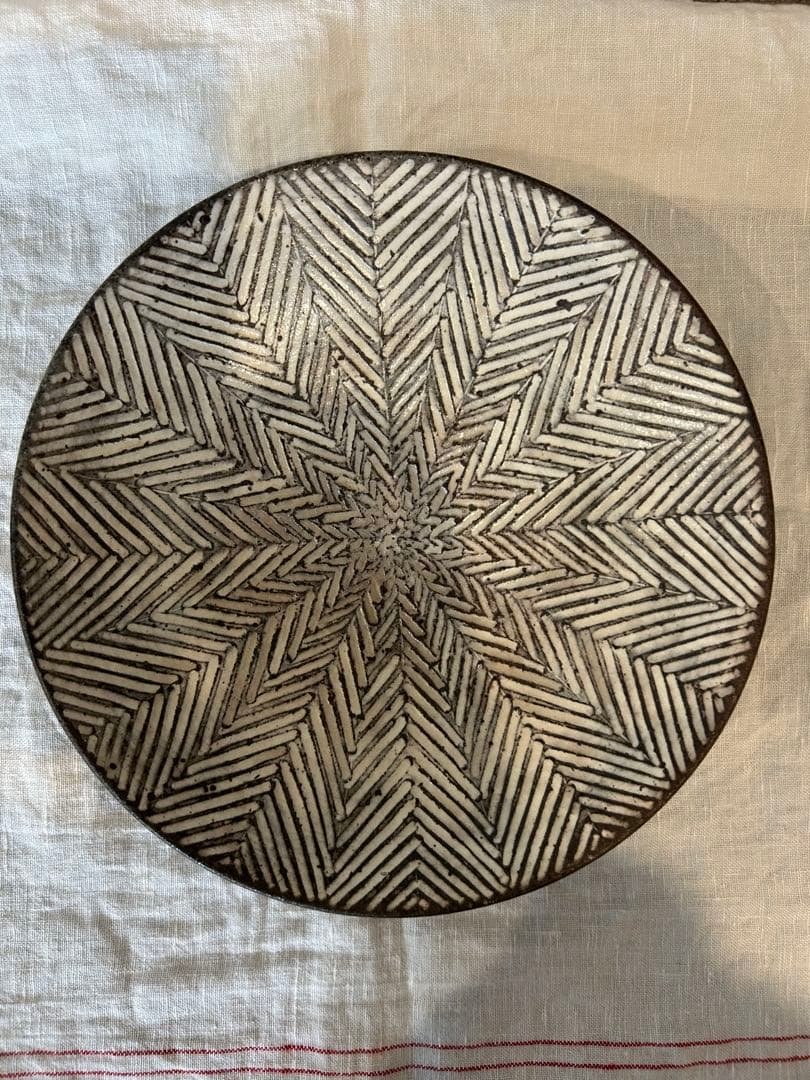 池田大介　ヘリンボーン7寸皿