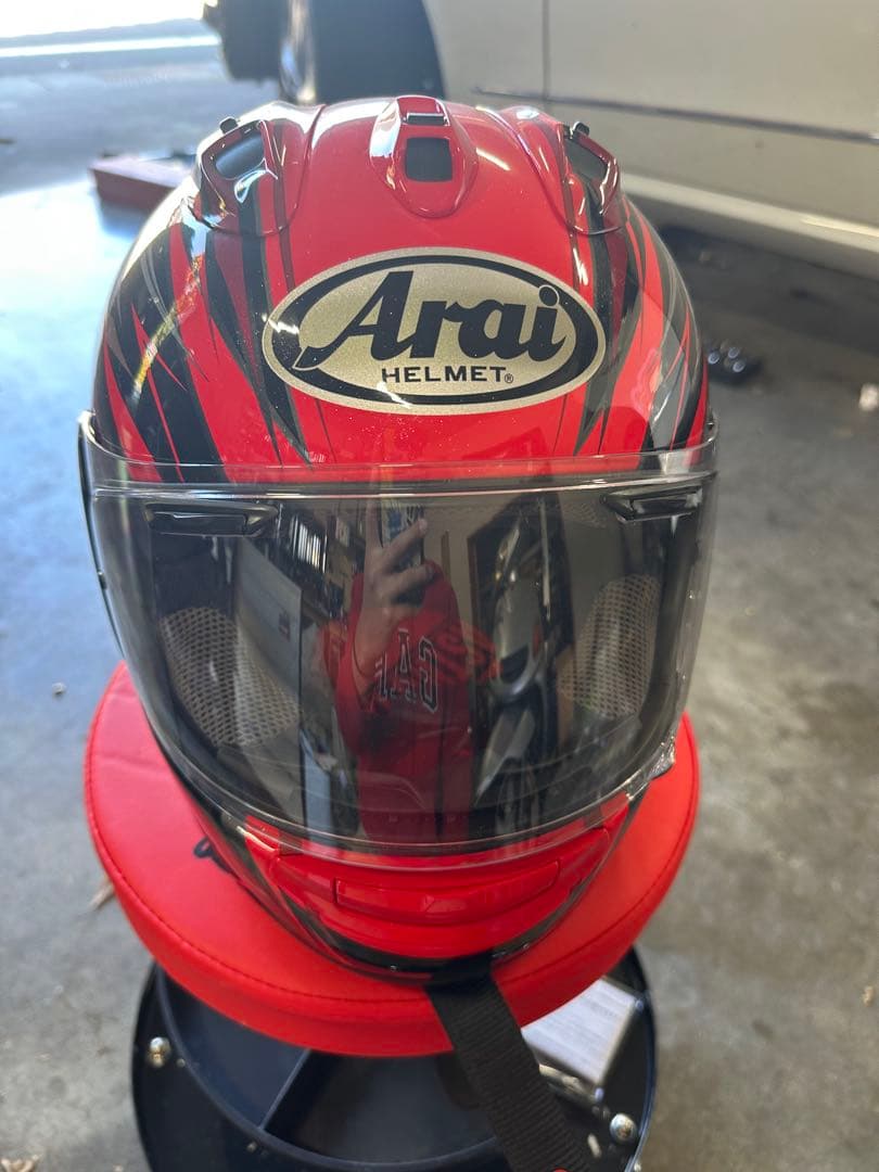 美品　RX-7X Arai 59.6cm レッド/ブラック