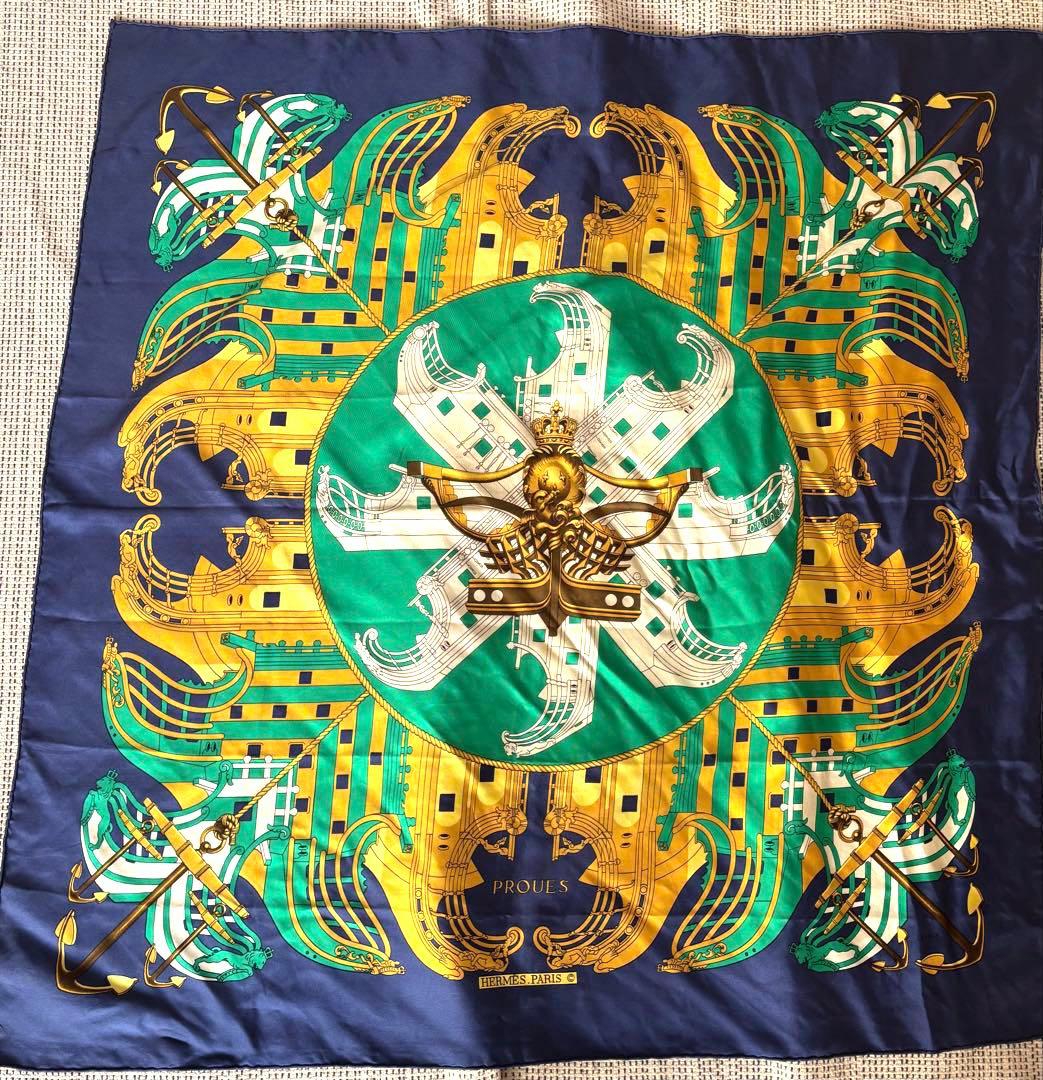 HERMES エルメス カレ90 プロテウス PROUES