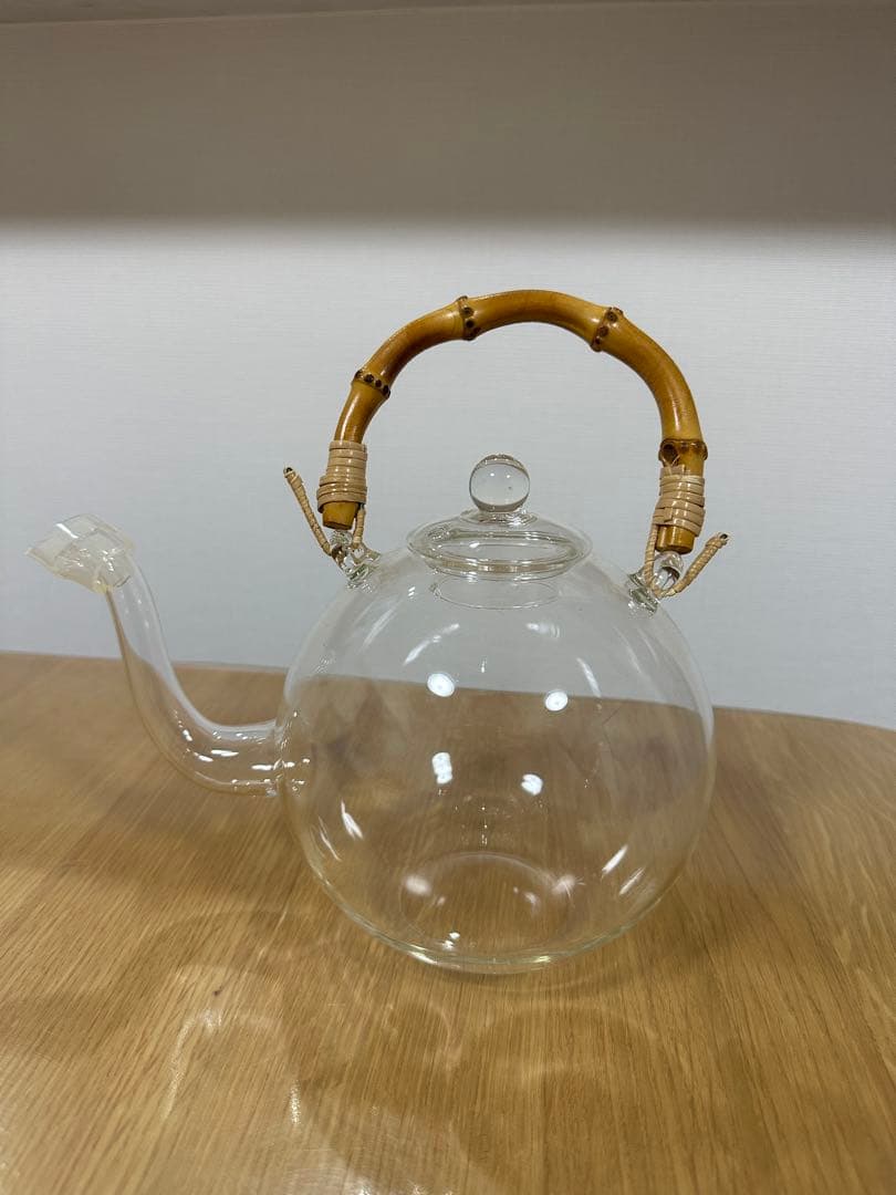 日ノ出化学製作所　日ノ出ボールポット　ガラスポット　竹製ハンドル