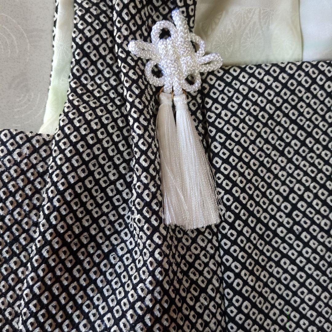 七五三小さい３歳用正絹総絞りの手縫いの着物と被布