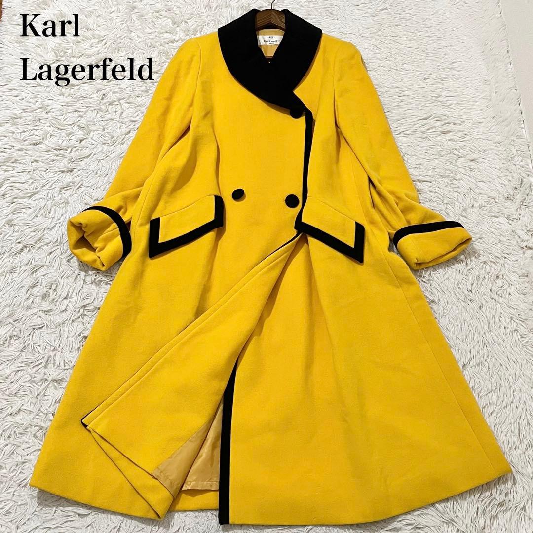 ✨希少✨カールラガーフェルド　チェスターコート　マキシ丈　アンゴラ混　38