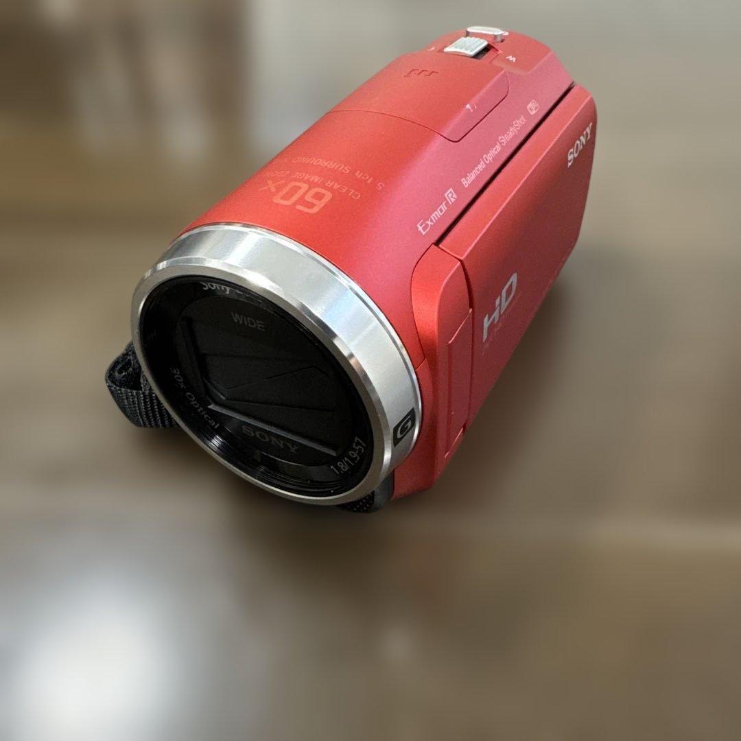 SONY HDR-CX680 ビデオカメラ レッド ハンディカム 動作確認済み