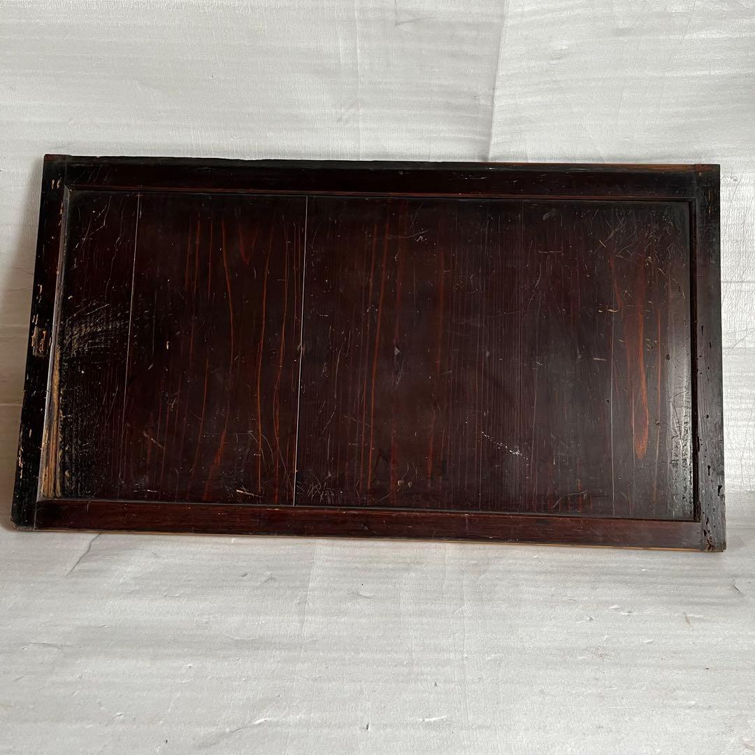 アンティーク　木戸　引き戸　襖　扉　囲炉裏の煙で燻され黒みがかった色味に！