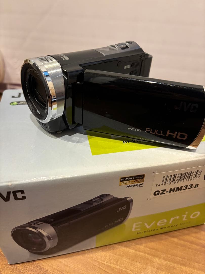 【美品・動作確認済】JVC Everio GZ-HM33-B ビデオカメラ 箱付