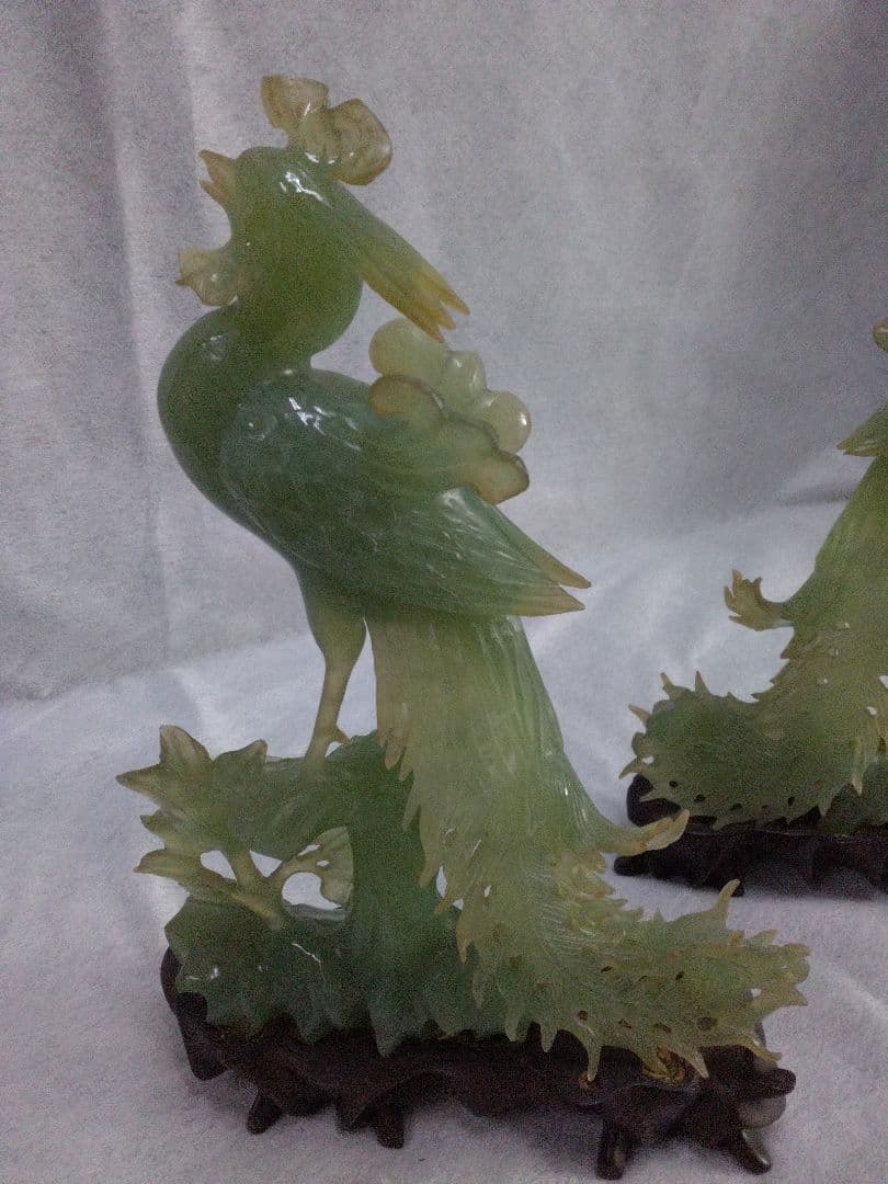 玉石彫刻　中国美術　玉細工　鳳凰