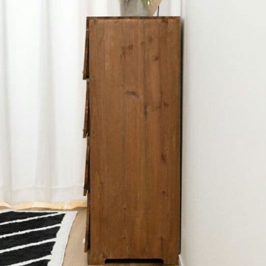 【中古】フラップ扉シューズラック4段 レトロ ヴィンテージ パタパタ下駄箱