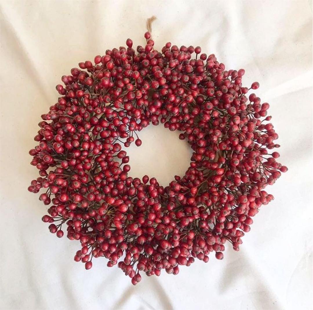 野ばらの実　リース　大きめ
