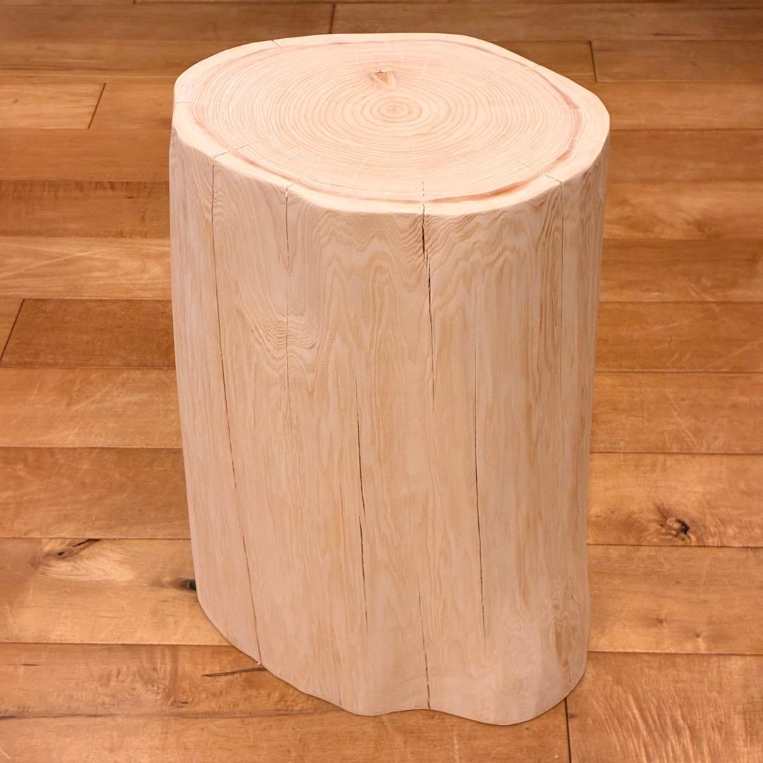 檜 丸太 スツール 椅子　No.1555