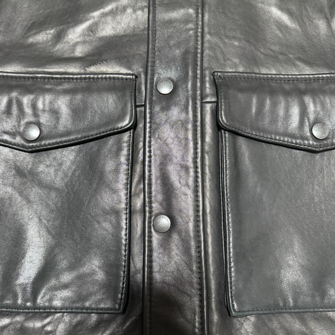 EDDIE BAUER 00's ラムレザー レザーハーフコート