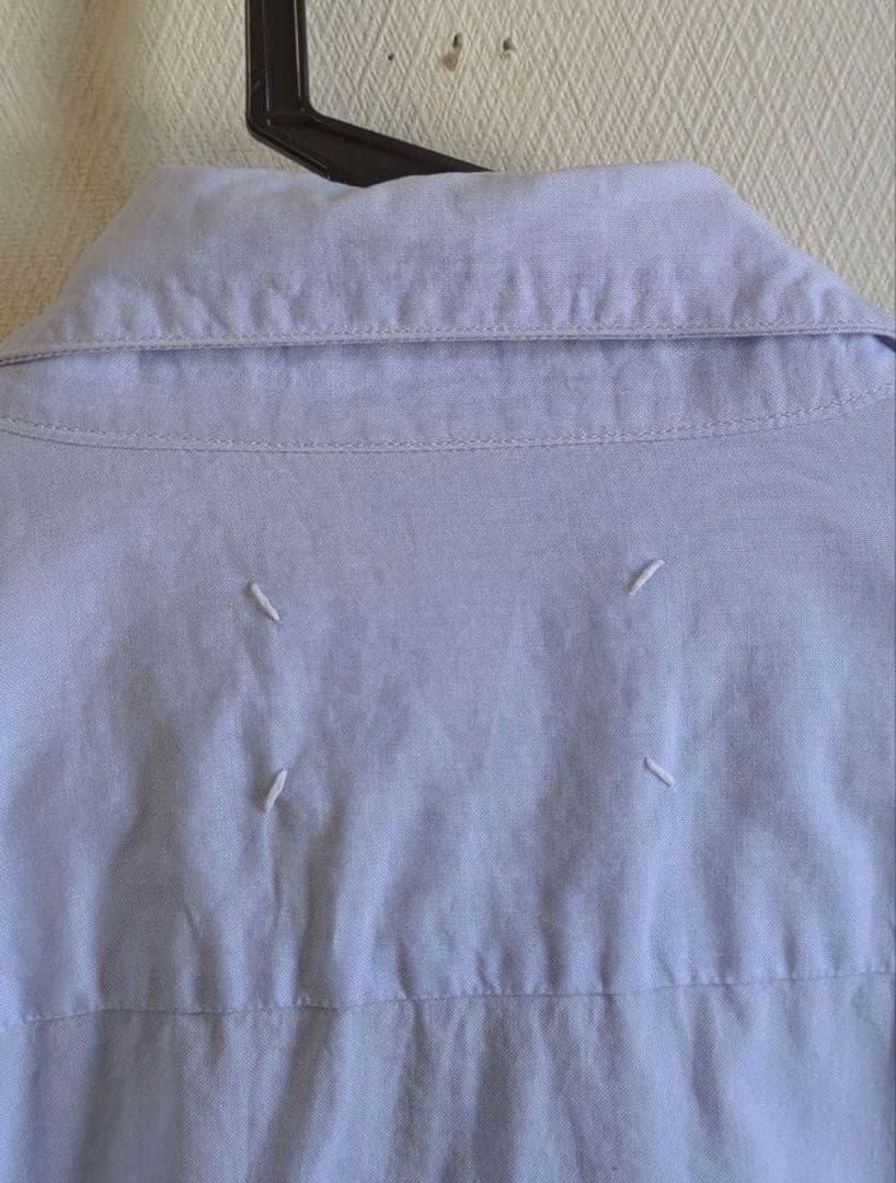 メゾンマルジェラ ワイシャツ 四つタグ 48 サックスブルー