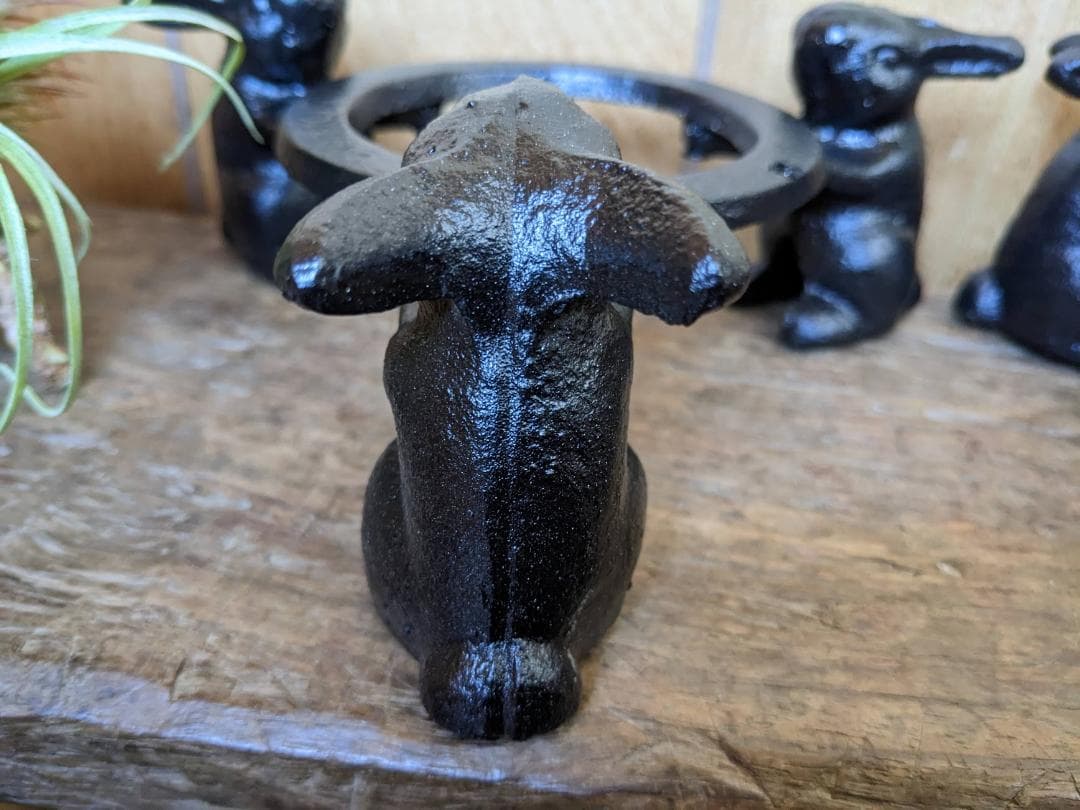 【うさぎの五徳　4個】兎 鉄製 うさぎのごとく　火鉢 アウトドア