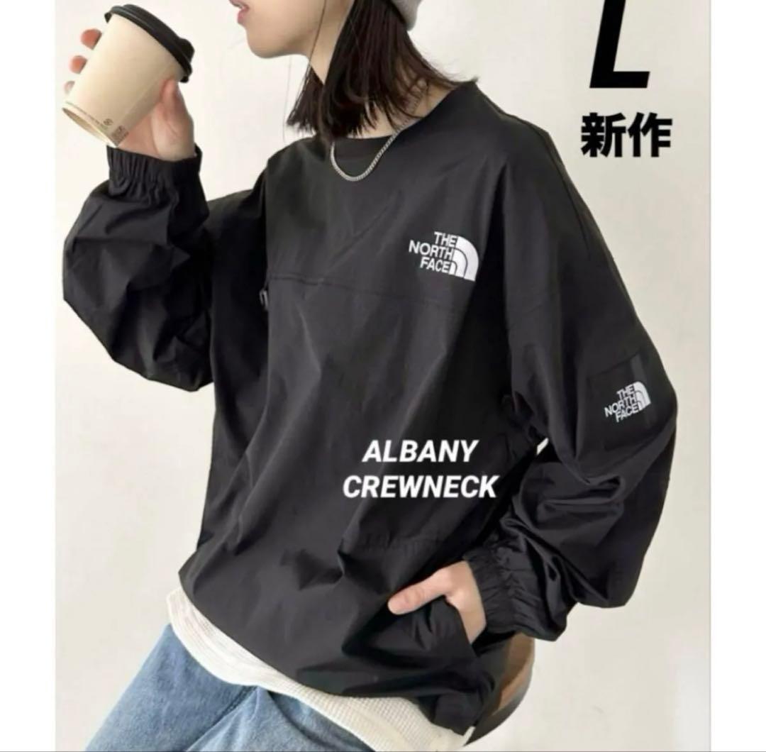 ノースフェイス　韓国限定品　バイカラー 切替ワンポイント クルーネックトップス