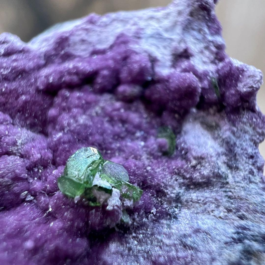 スフェーン アメス石 ④ 共生 鉱物 標本 原石