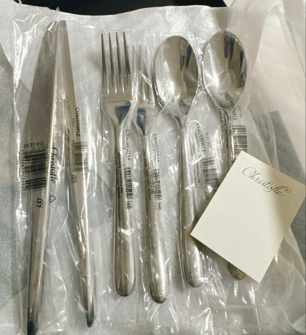 【新品未使用】クリストフル カトラリー ペア6点セット