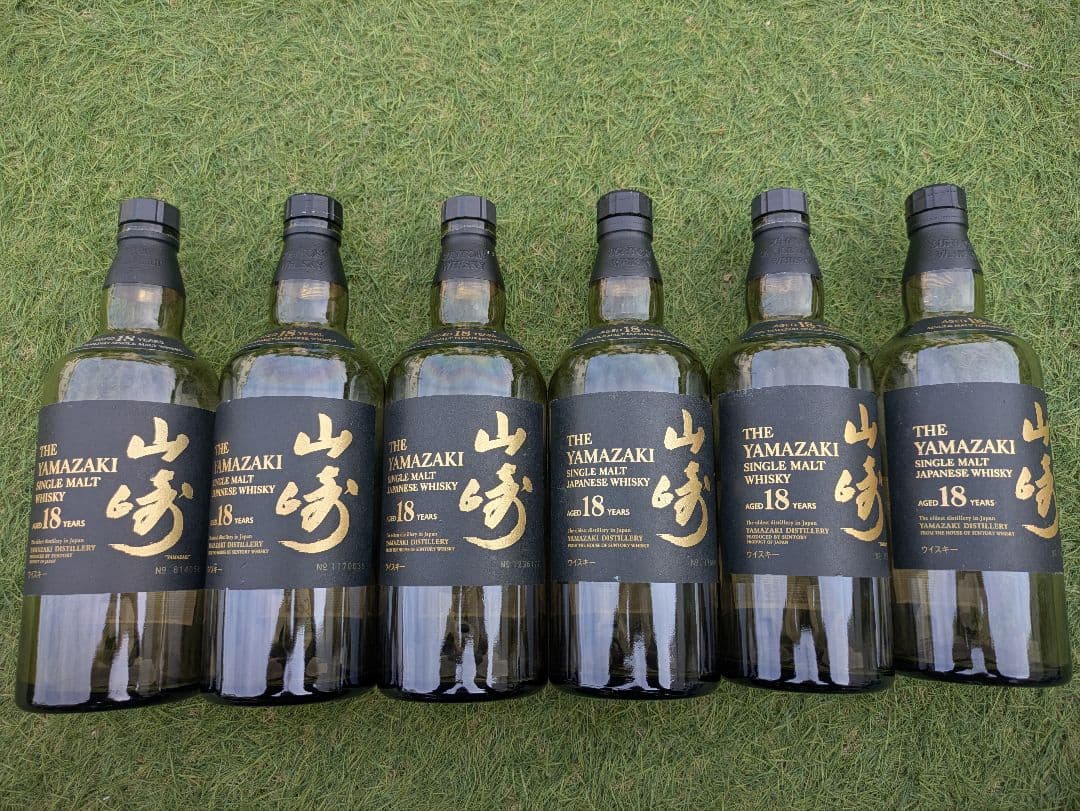 山崎 18年 シングルモルトウイスキー 空瓶6本