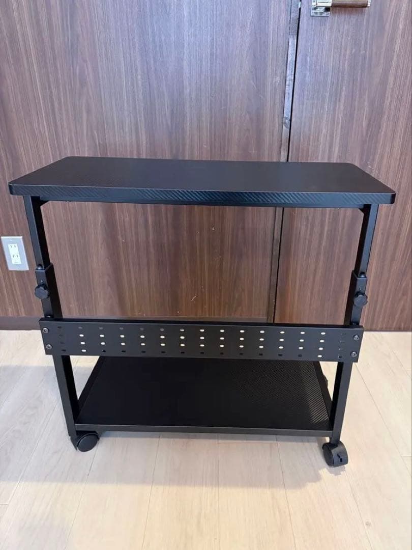 出品７日まで　U-POWER 昇降式L字デスク PCラック　ブラック