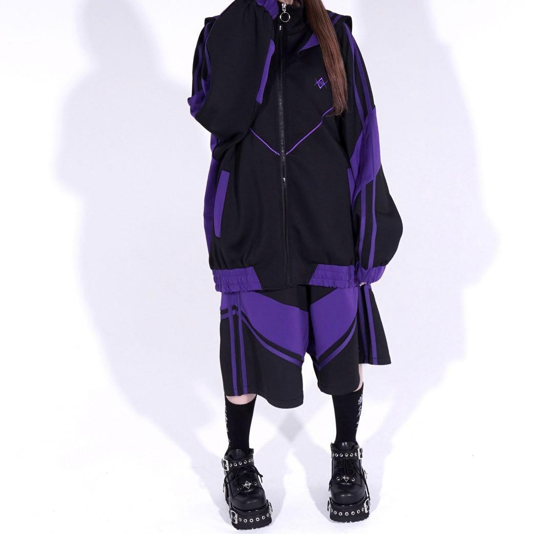 REFLEM BIG切替セーラーカラージャージ上下セット 黒/紫 レフレム