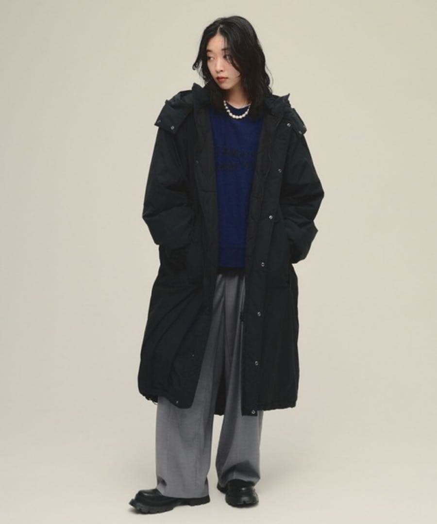 【eL/エル（JEANASIS）】Monster Long Parka ブラック