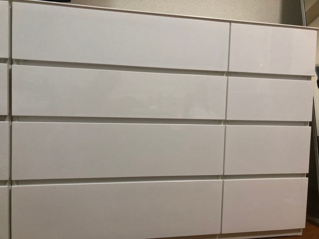 ホワイト 高光沢 チェスト