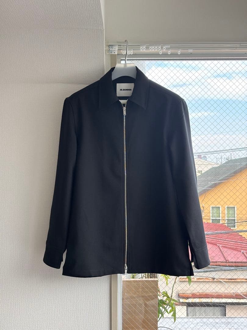 JIL SANDER 24SS ジップアップシャツBLACK 美品