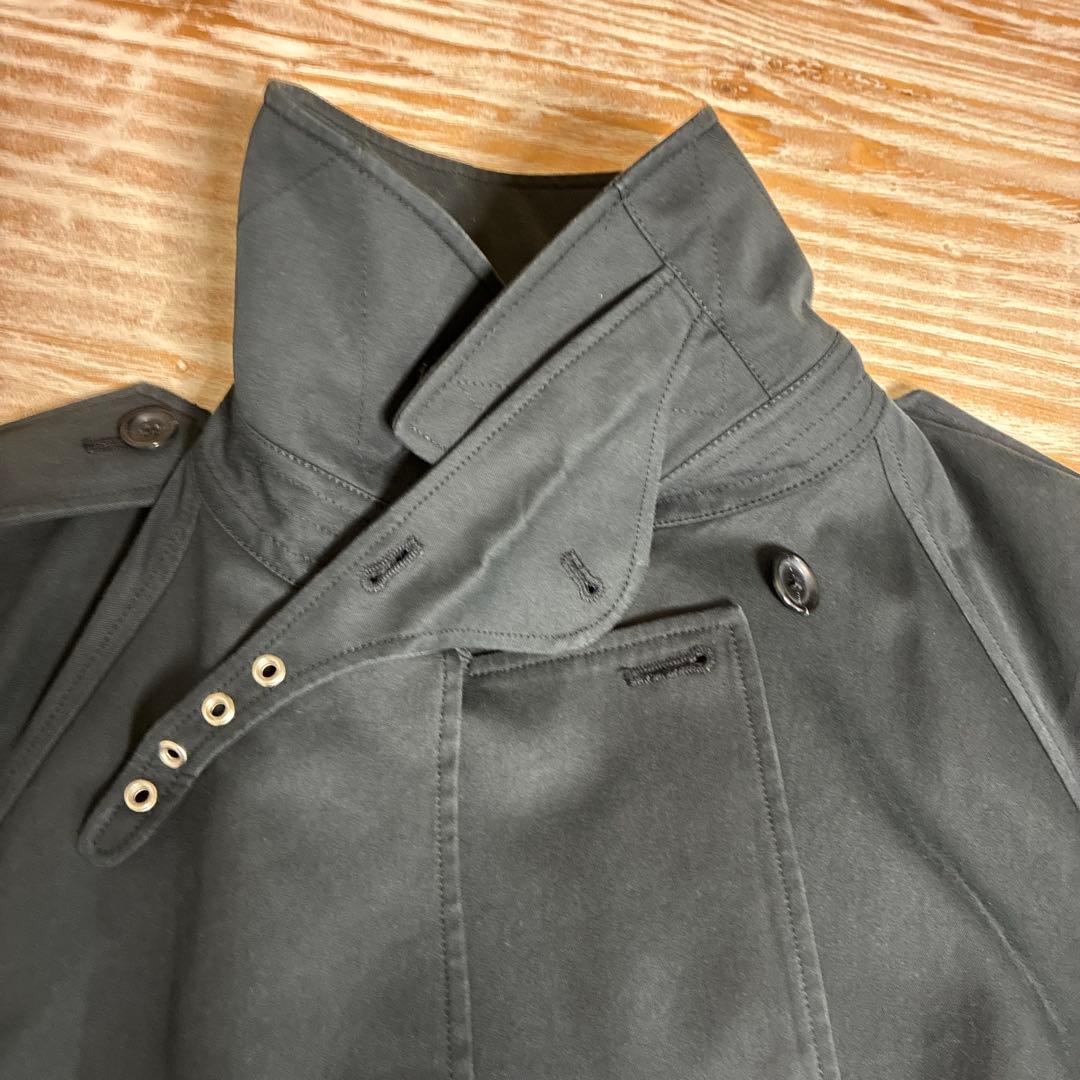 ラルフローレン　ブラック トレンチコート　イタリー製　ビンテージ