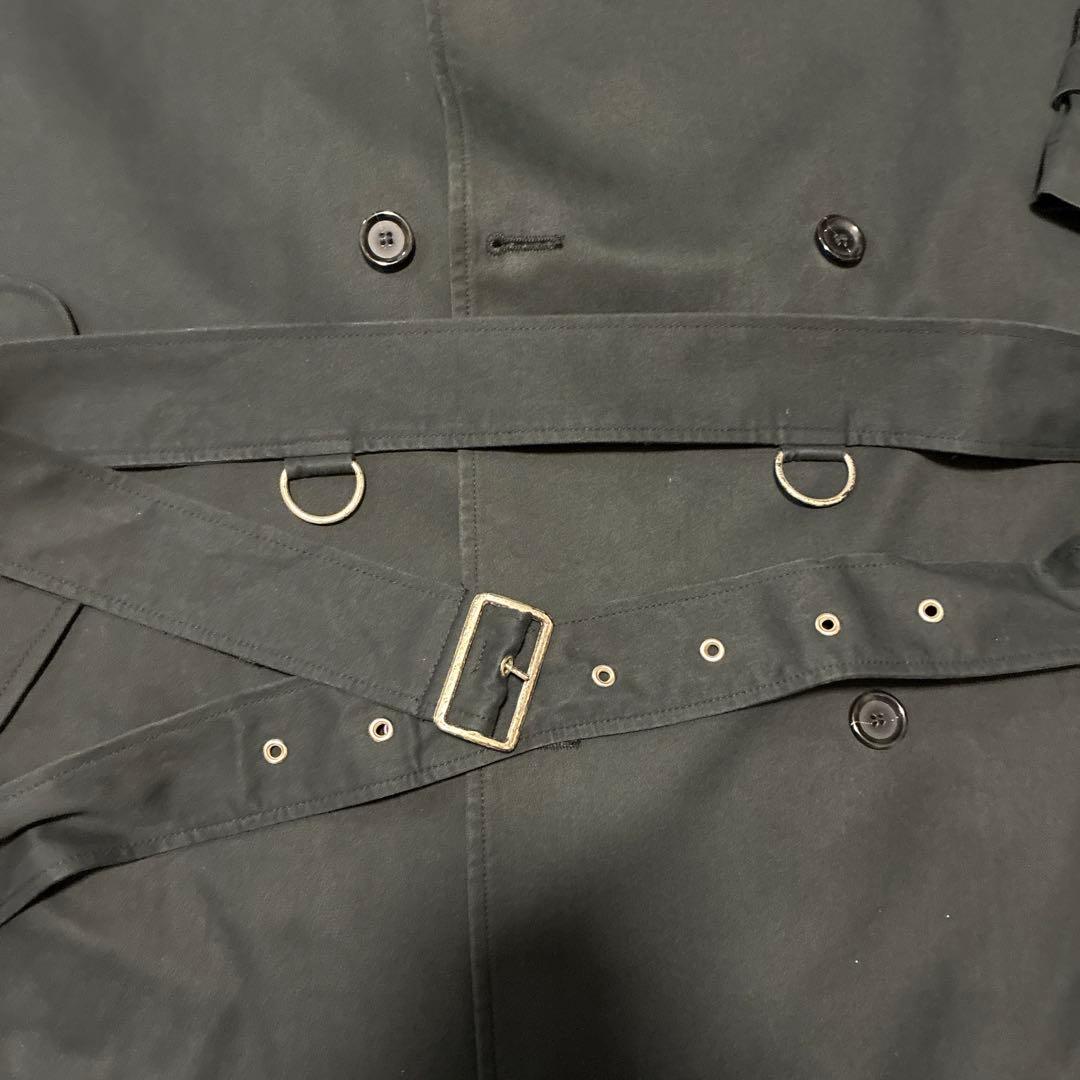 ラルフローレン　ブラック トレンチコート　イタリー製　ビンテージ