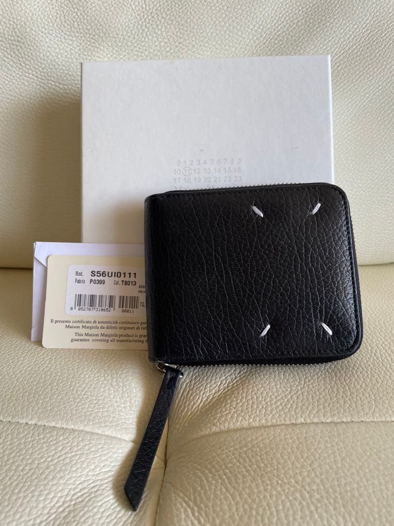 メゾンマルジェラ　二つ折り財布　ブラック