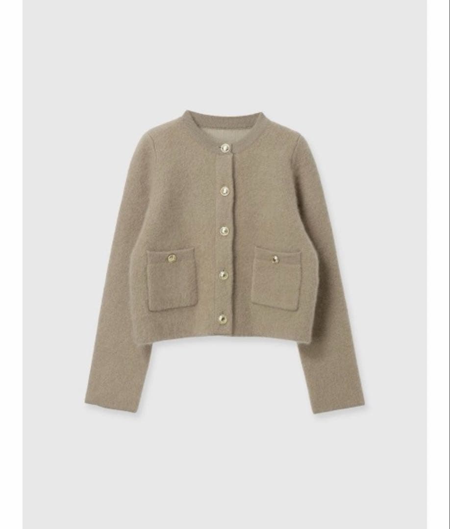 anuans カシミヤニットジャケット