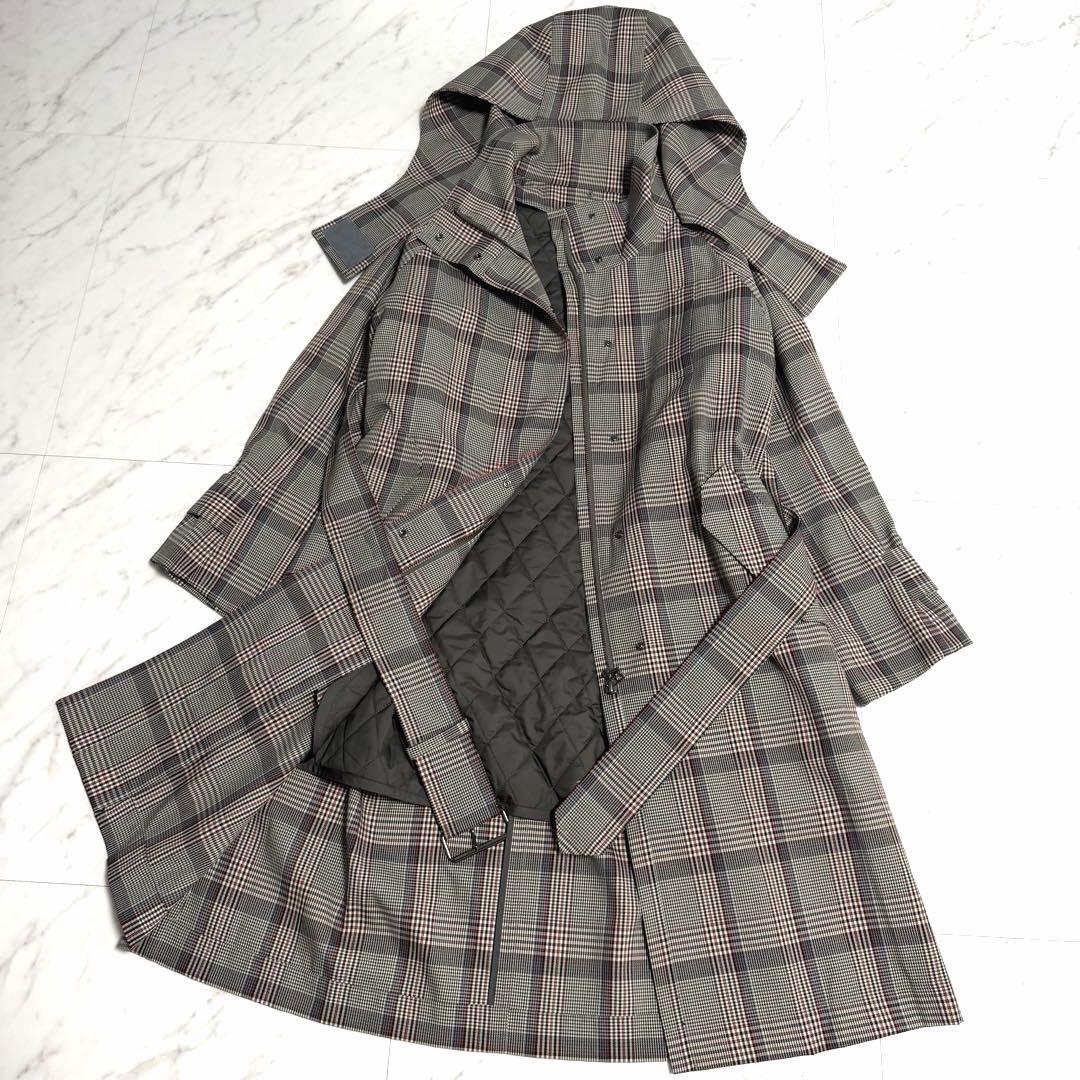 【未使用✨️】アルアバイル ライナー付き チェック フード コート 3way