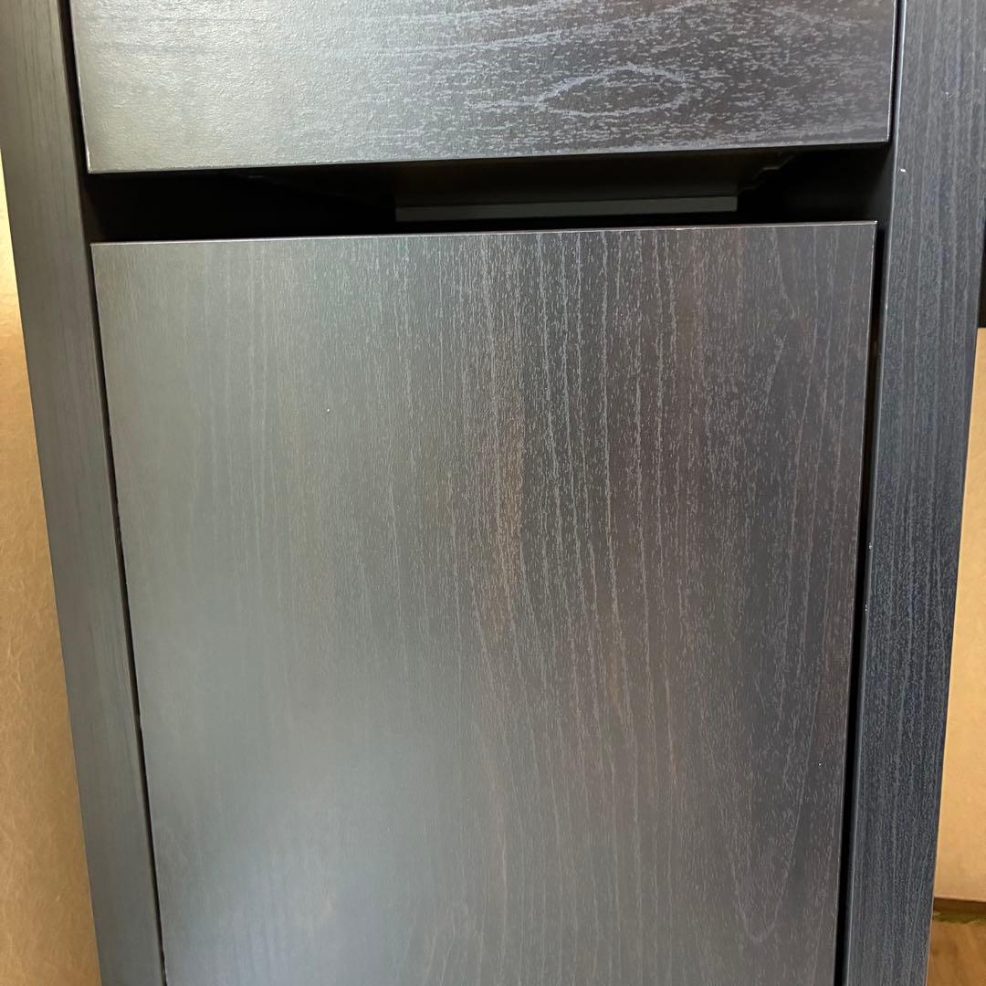 【直接引き渡し】IKEA ミッケ 黒　作業机 学習机 デスク テーブル引出し