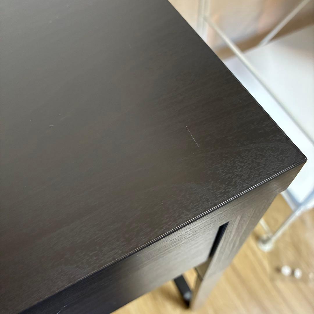 【直接引き渡し】IKEA ミッケ 黒　作業机 学習机 デスク テーブル引出し