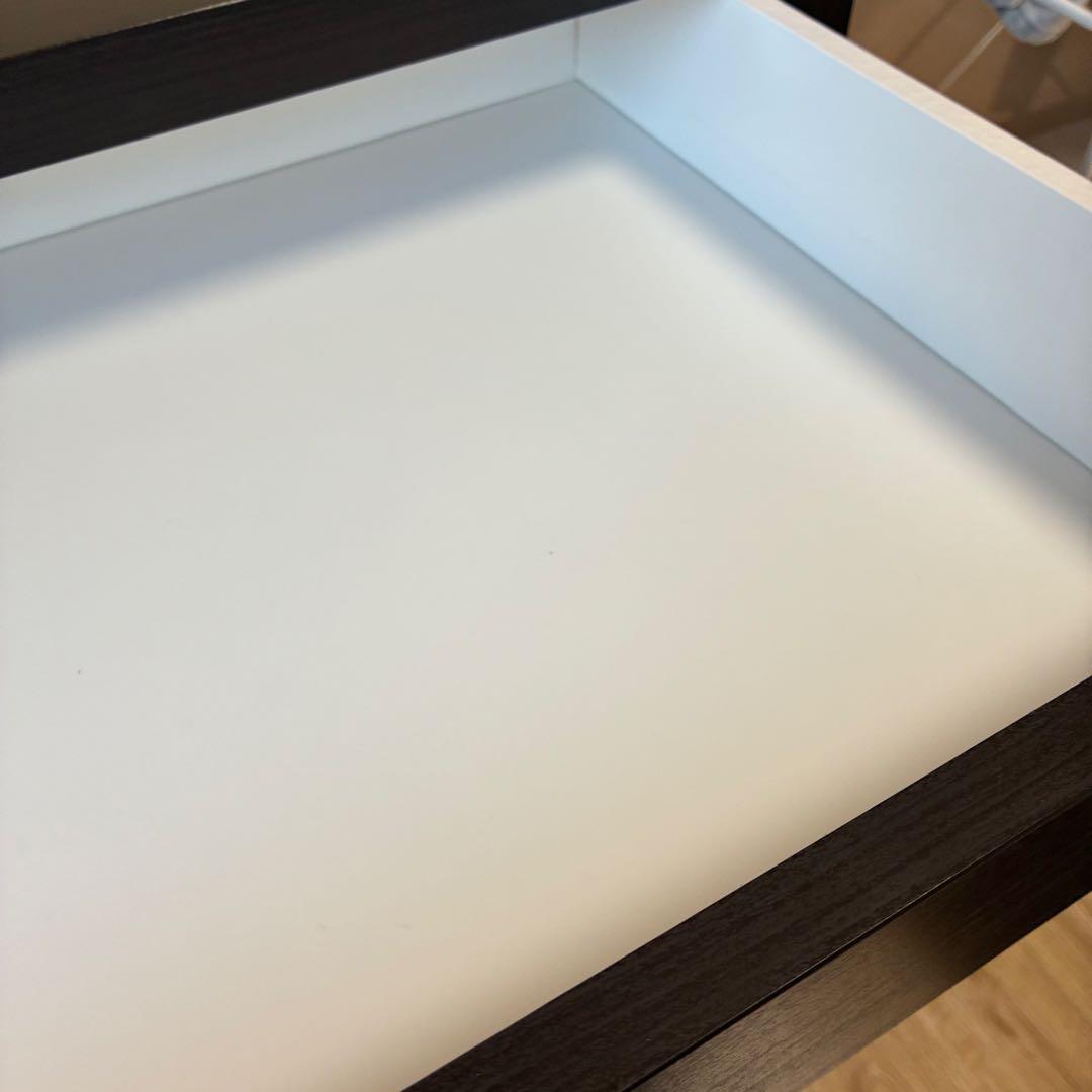 【直接引き渡し】IKEA ミッケ 黒　作業机 学習机 デスク テーブル引出し