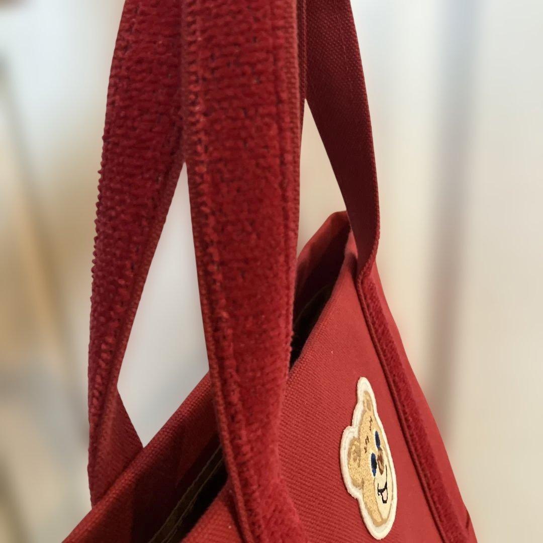 FEILER テディ　トートバッグ　フェイラー　ワイン　赤