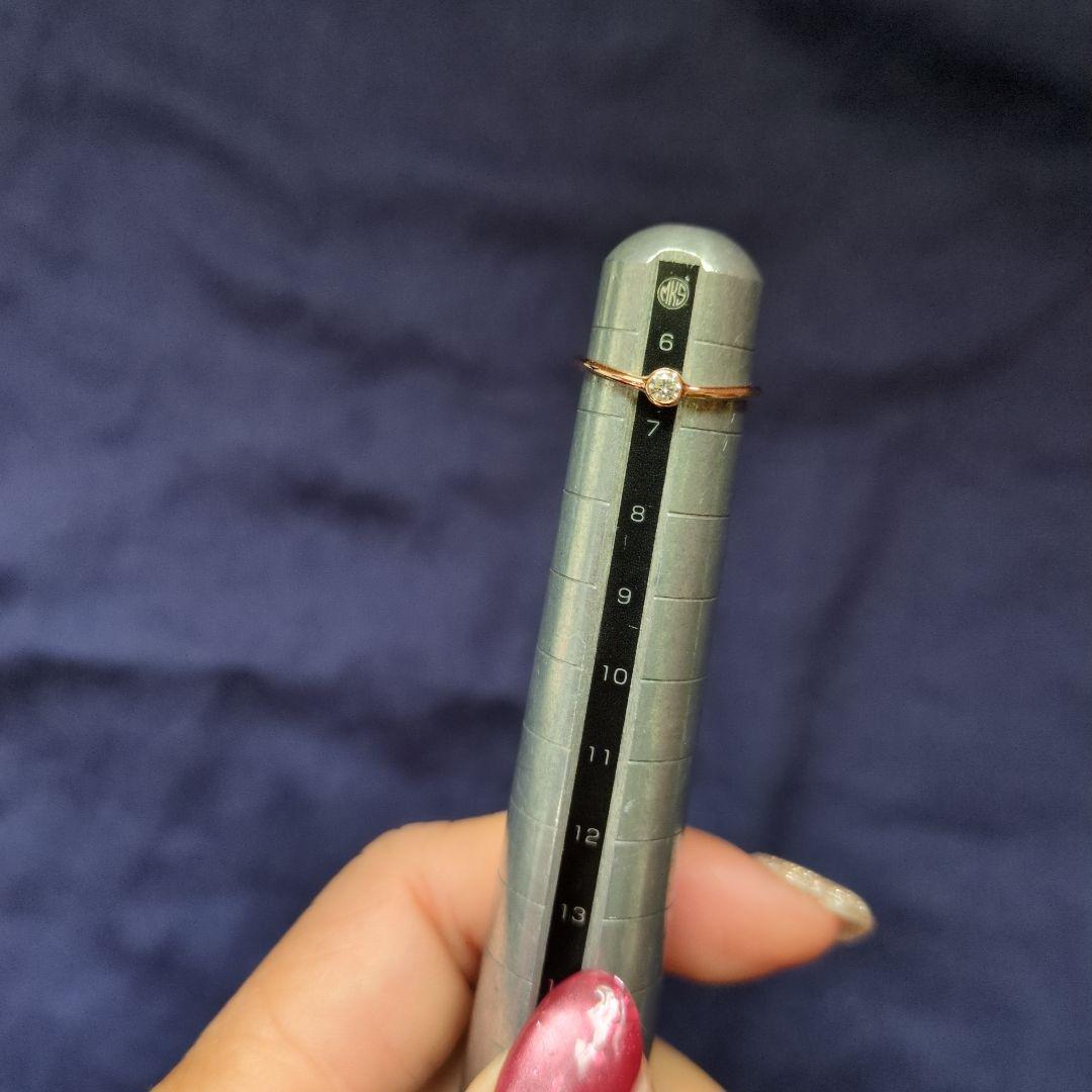 ティファニー シングルロウ リング 750 rg 6.5号 美品 現行品