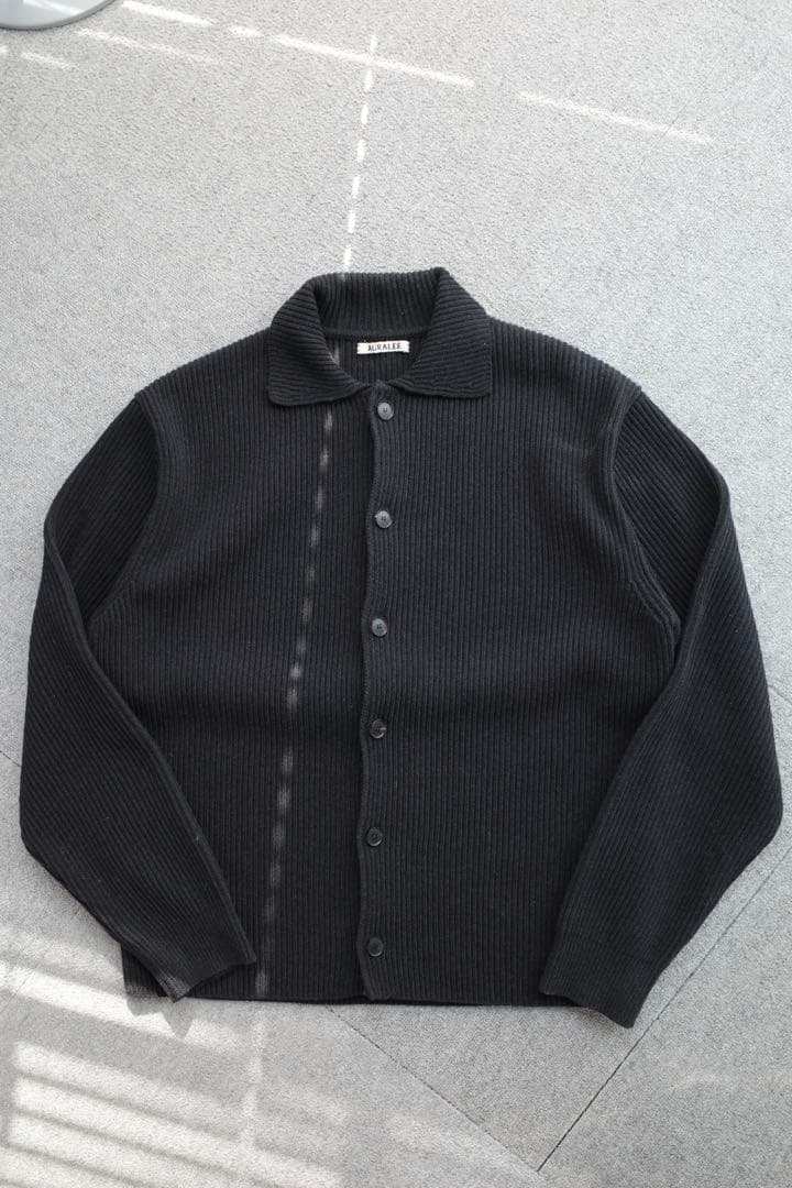 トップス 25AW auralee WOOL RIB KNIT SHIRT