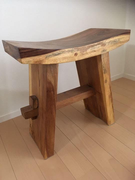 美品　無垢チーク　椅子　ディスプレイ台