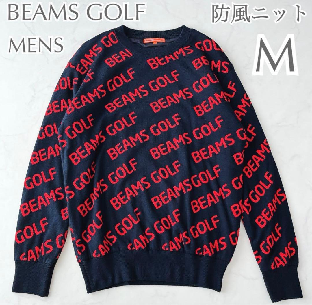 【29700円】BEAMS GOLF 斜めロゴ 総柄 M