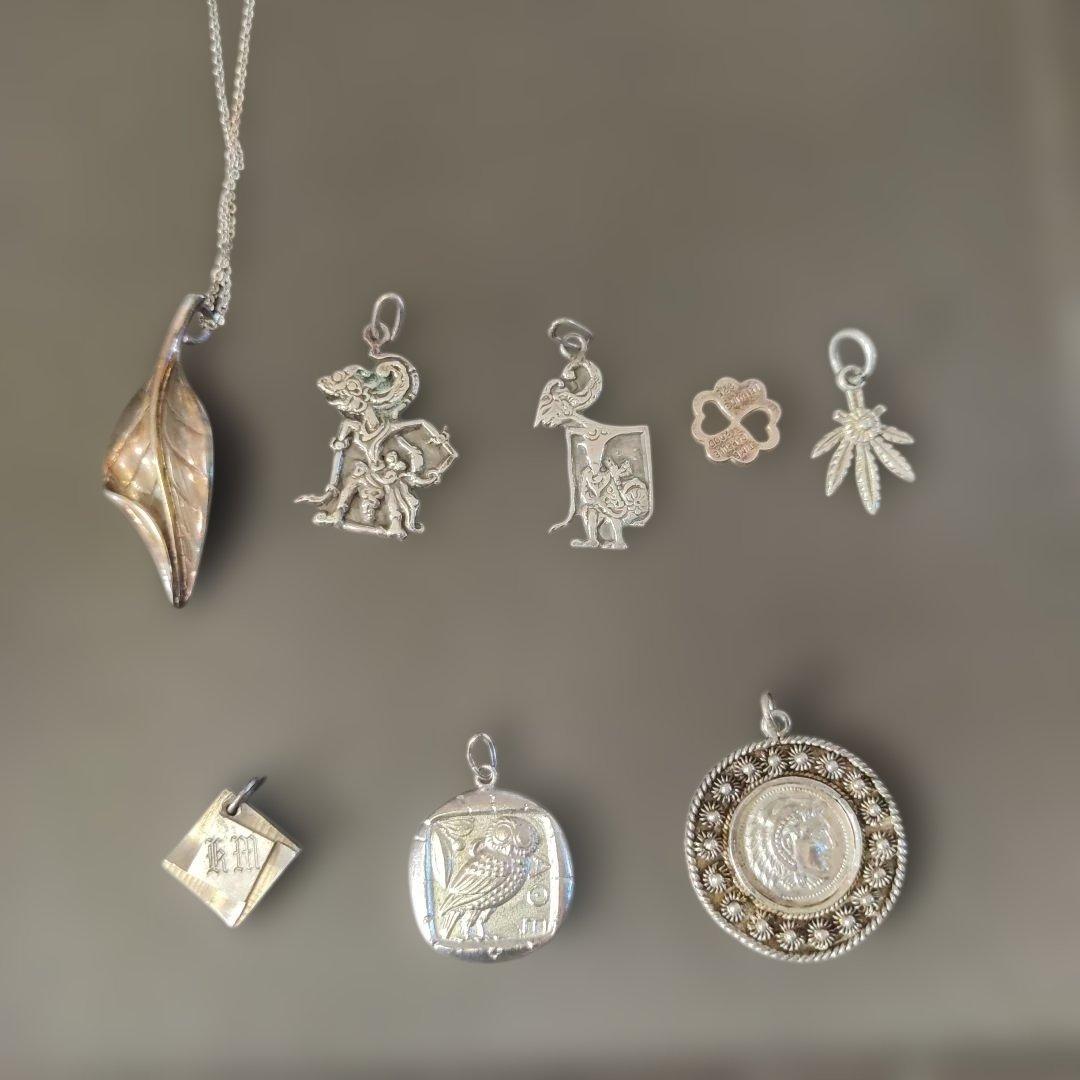 シルバー製。銀製。ペンダントトップ。800、925、純銀、SILVER刻印など。