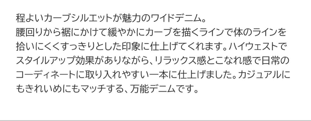 【新品タグ付】regleamリグリームカーブワイドデニムS