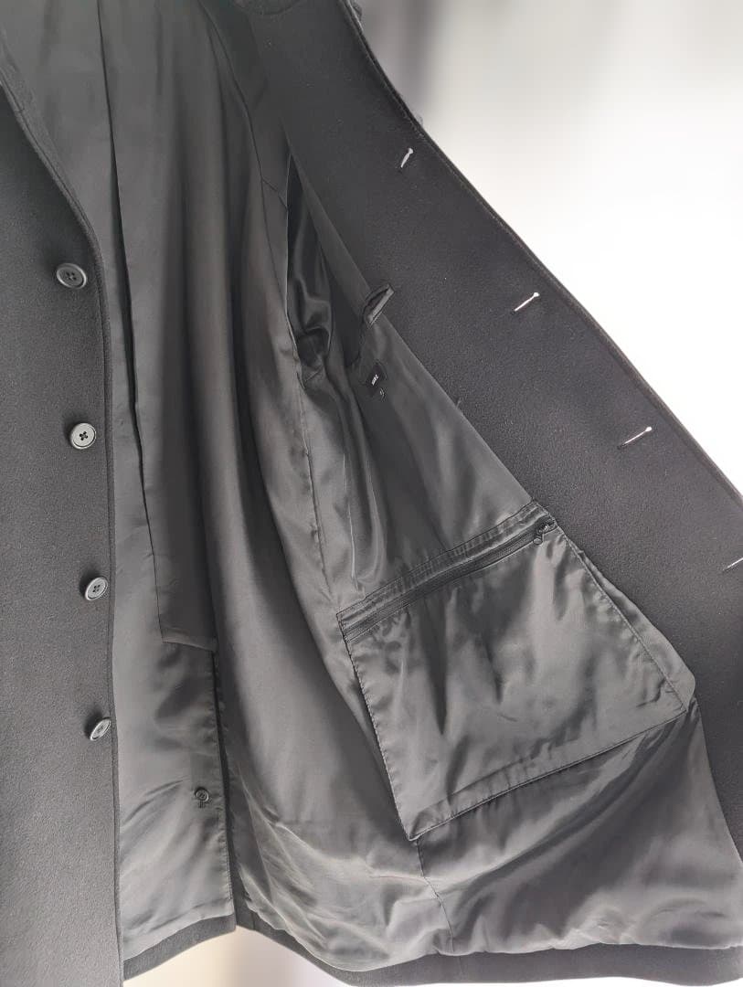 【美品】BEAMS『ワイドフィット フリース ステンカラーコート』BLACK S