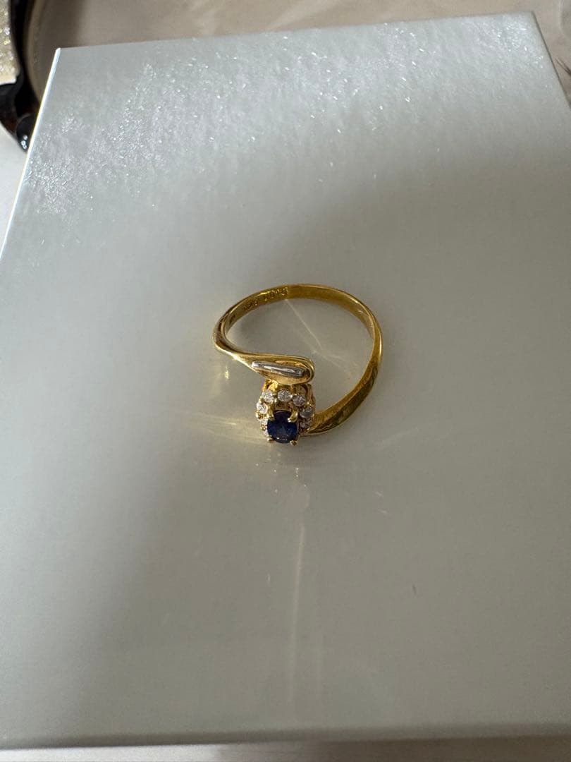 ゴールド サファイア リング