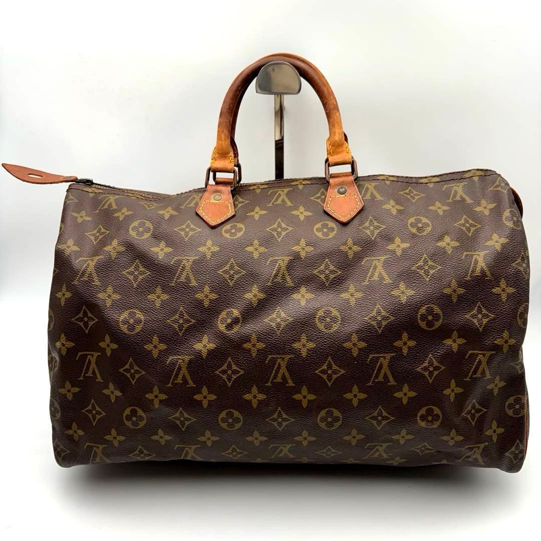鑑定済 ルイヴィトン モノグラム スピーディ40 ボストン ハンドバッグ