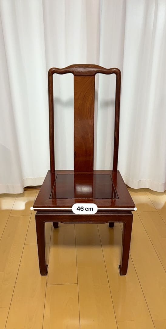 唐木家具　花梨　クラシックスタイル 木製椅子 ダークブラウン　②