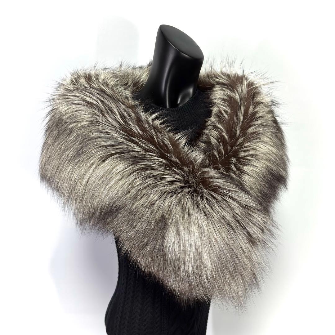 【銀狐】SAGA FOX サガフォックス ショール シルバーフォックス 銀涙品格