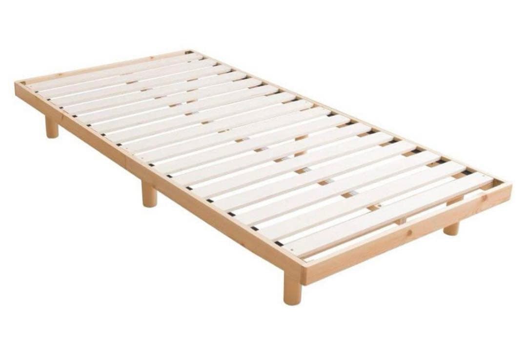 アイリスオーヤマ　ベッドセミダブル すのこ高さ3段階 ナチュラル