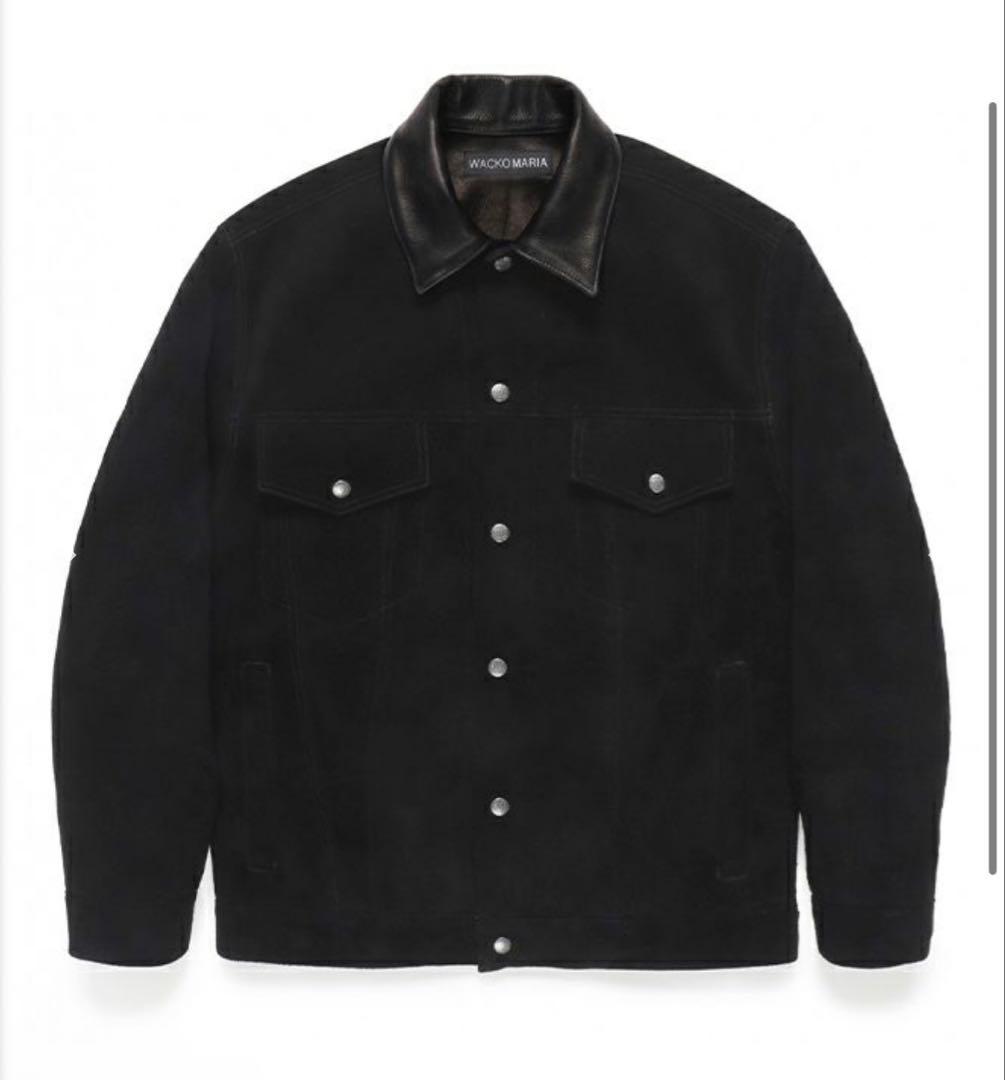 ジャケット・アウター WACKO MARIA SUEDE LEATHER TRUCKER JACKET