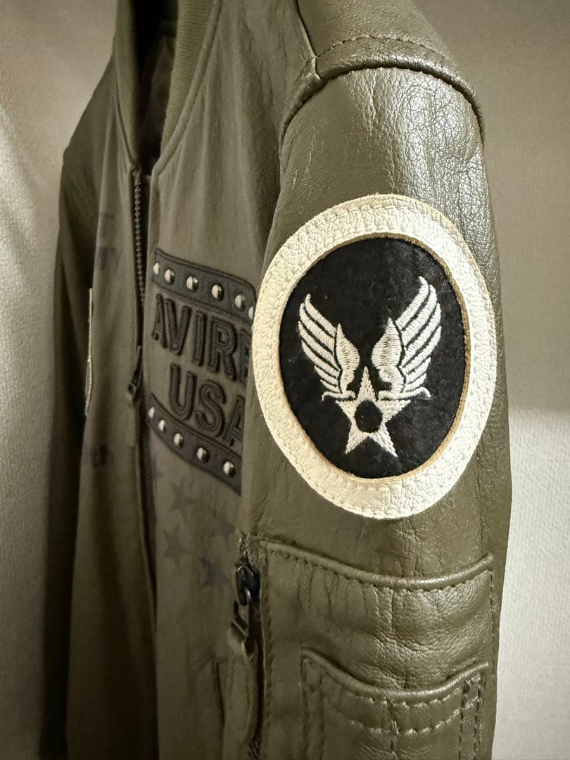 AVIREX アビレックス☆本革 レザージャケット☆ライダース ☆MA-1