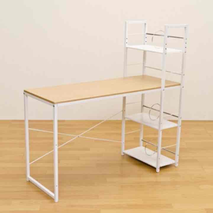 ラック付きデスク　120×45　WAL/WH 定価34300円
