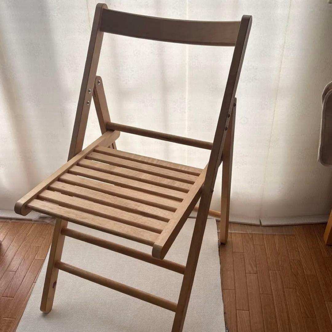 無印良品　木製折りたたみ椅子 スラットシート